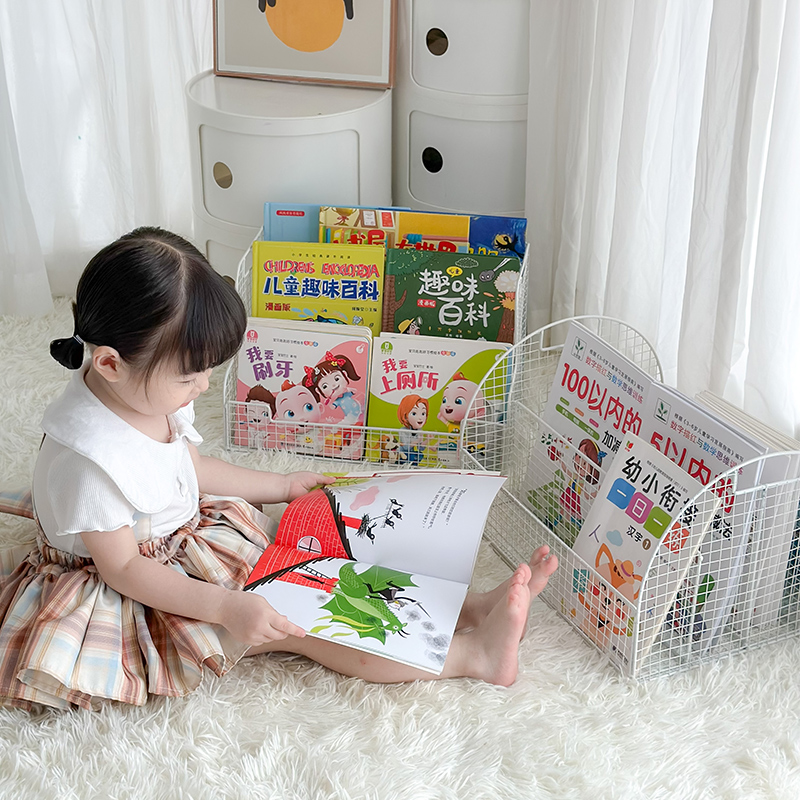 儿童书架宝宝绘本收纳架飘窗婴儿书桌面置物架书本收纳简易小书柜