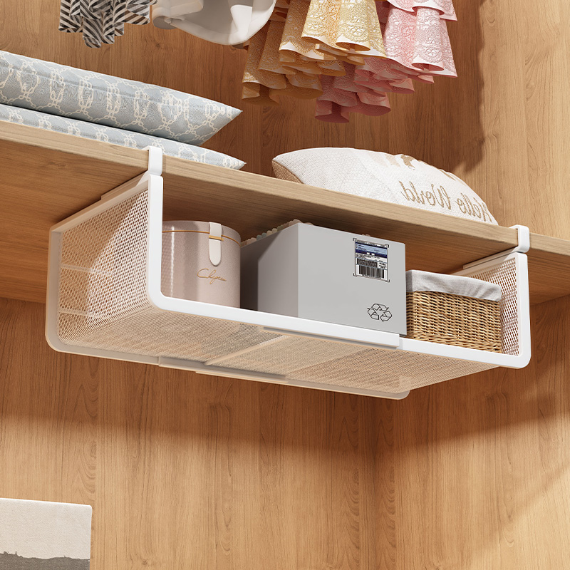 卧室衣柜下挂架收纳置物架可伸缩衣橱内衣袜子橱柜下挂篮悬挂分层