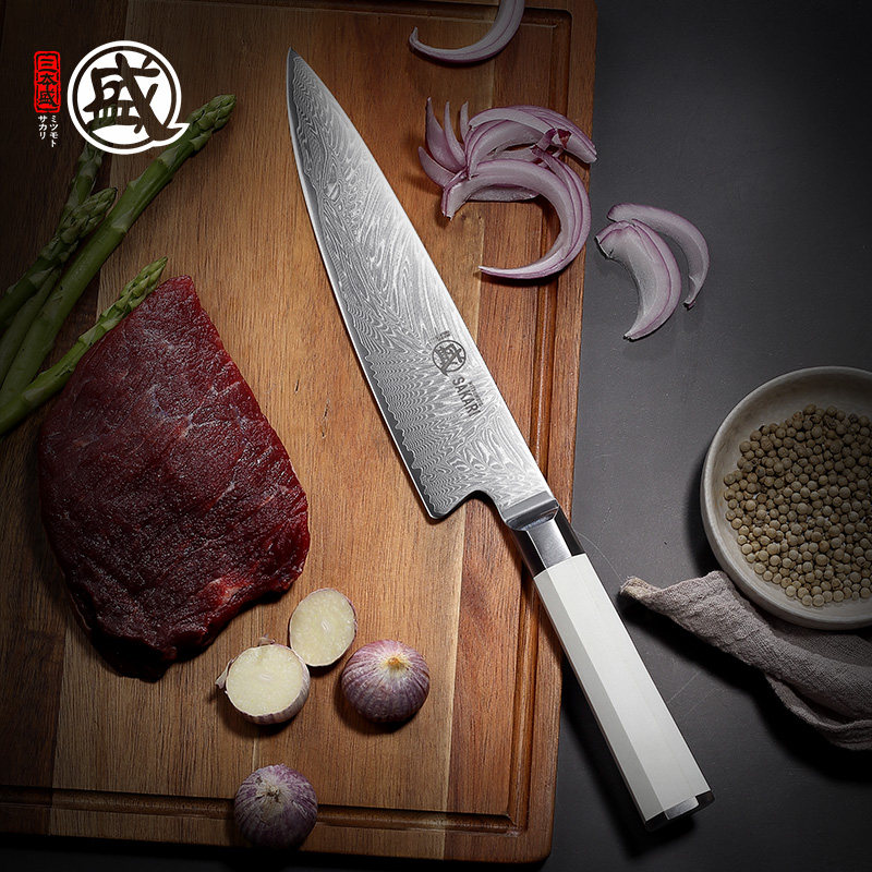 三本盛日本进口主厨刀牛刀切付菜刀日式刺身刀专用粉末钢刀具家用