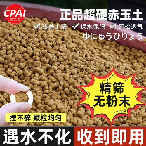 赤玉土三本线正品硬质颗粒赤玉土