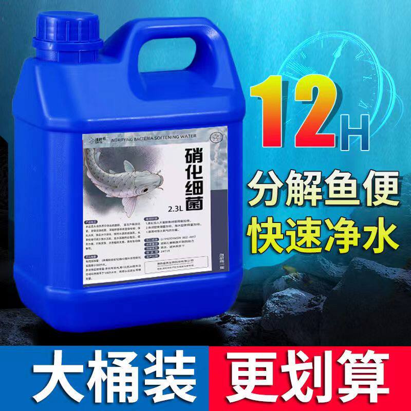 硝化细菌鱼缸用龙鱼硝化菌消化活菌em原液鱼池锦鲤专用除藻净水剂
