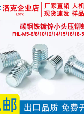 FHL-M5-6/8/10/12/14/15/16/18至50 直销铁镀锌小头压铆螺钉