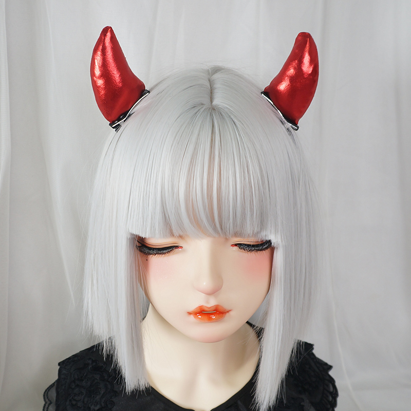 恶魔角新款万圣节牛角发夹头箍