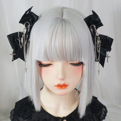 对夹原创设计翅膀链条蝴蝶结头饰