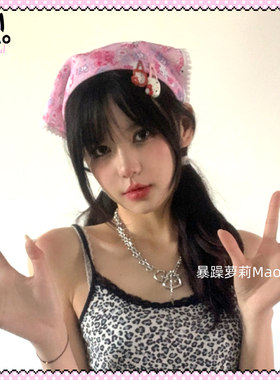 原创可爱粉色kt凯蒂猫头千禧发箍