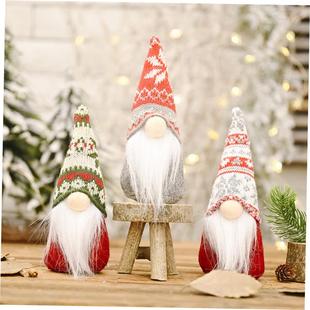 Snowflake knit doll ornament christmas decoration tree 圣诞
