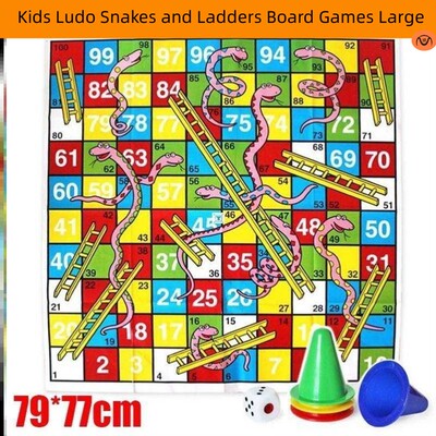 Kids Ludo Snakes and Ladders Board Games for Children Large