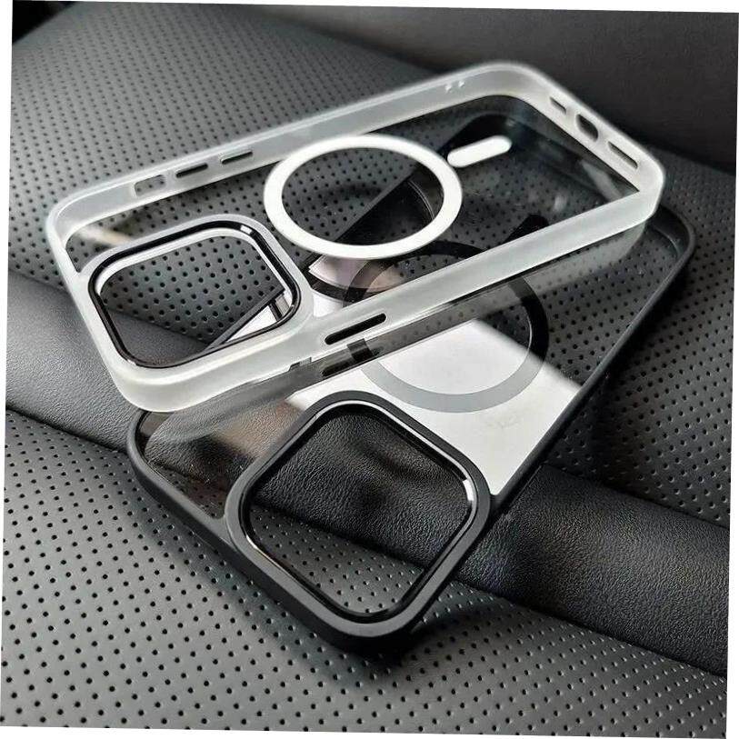 Metal Frame Case For iPhone 15 14 13 12 11 Pro Max Plus Tran