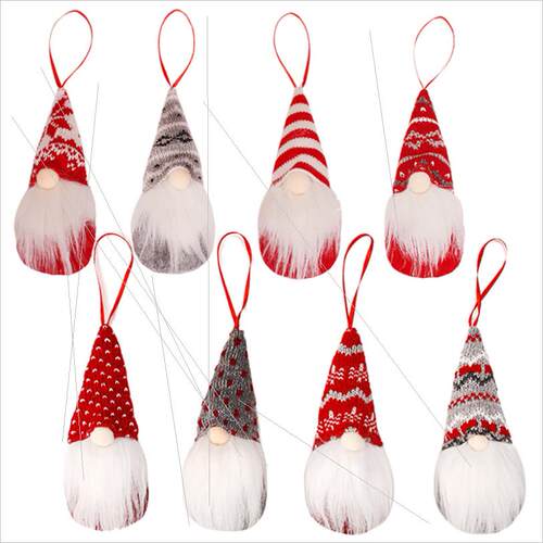 Christmas faceless doll Santa Claus Christmas tree pendant