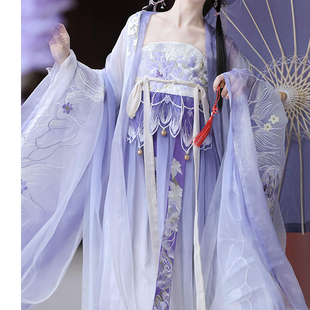 花神记汉服重工刺绣大袖衫一片式立裁诃子齐胸裙春夏新款原创芳华