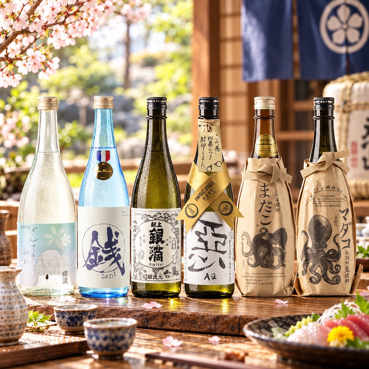 王手门不差钱烧酒蒸馏酒720ml0糖0嘌呤IWSC银奖真蛸章鱼日本进口