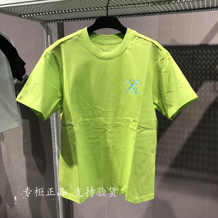 特步短袖T恤2026夏男中大童圆领荧光绿休闲通勤上衣674225018440