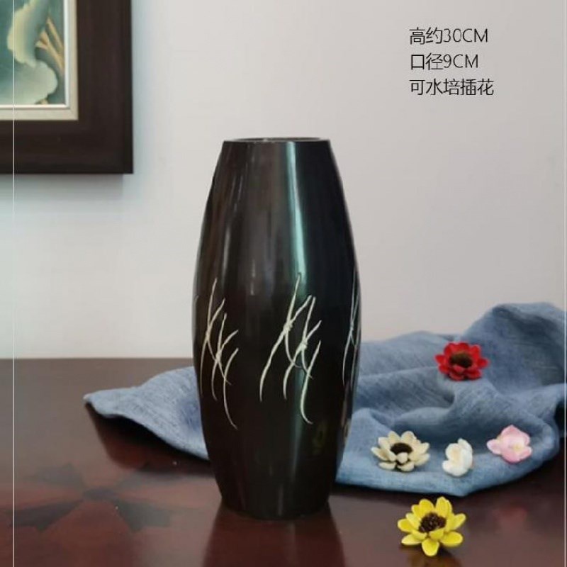 房落地卫生间装饰l落地陶瓷花瓶客厅花束培样板房适合桌面茶道