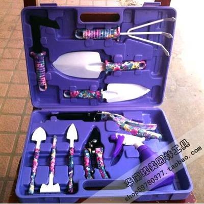 家庭花园艺工具箱/种植盆景栽肉肉植物长辈/十件套装铲耙剪送用品