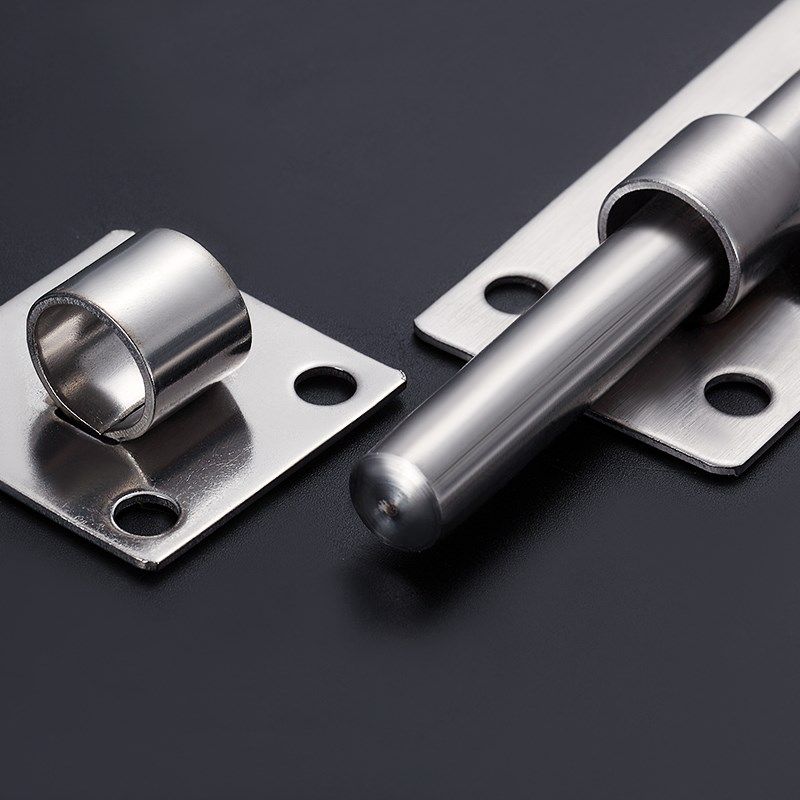 加大号大门不锈钢防盗插销加厚左右门销明装门栓挂锁门闩