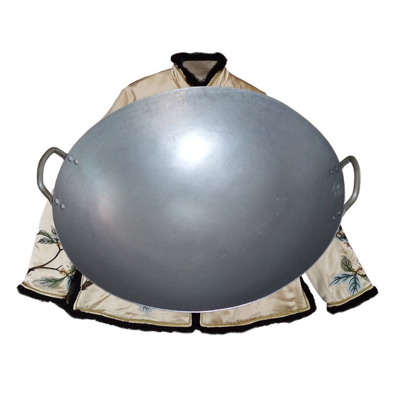 8大铁锅广东鹤牌1.8超厚铁锅酒店食堂饭店双耳炒锅熟铁锅大铁