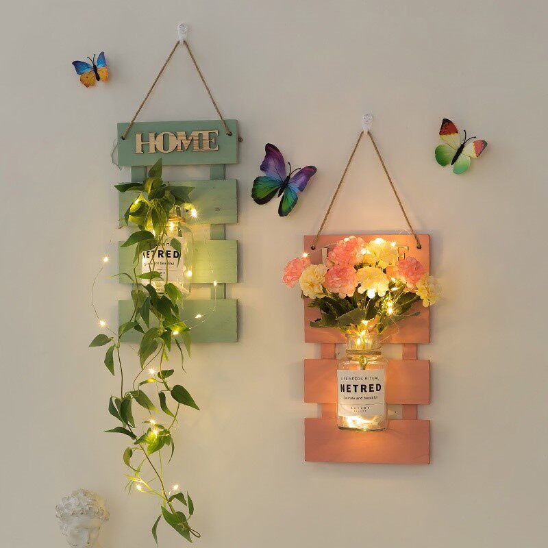 大白墙电视背景墙装饰贴画酒吧样板间温馨仿真植物饭店店铺文化客