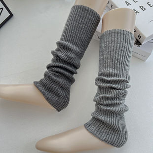 针织堆堆腿套女小腿羊绒瑜伽竖条袜套修饰腿型保暖护腿脚套手臂套