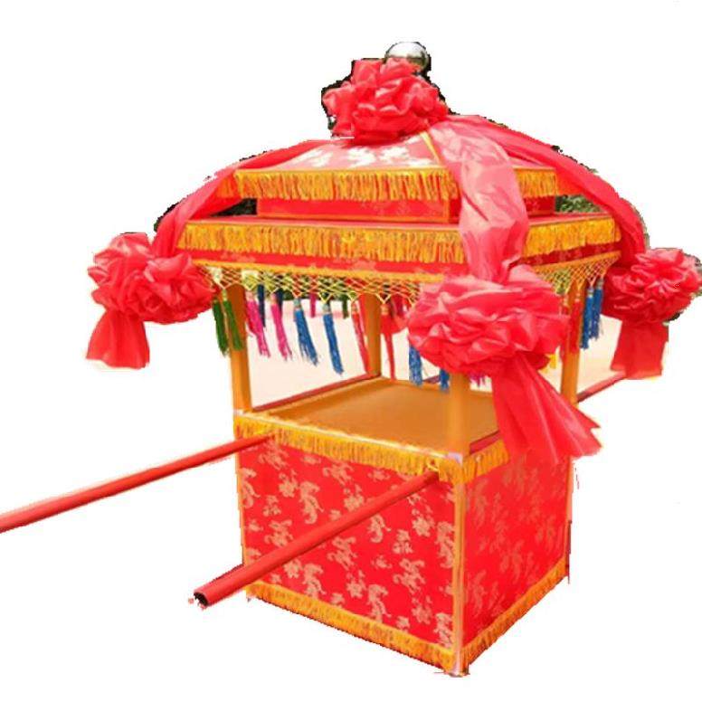 龙凤花轿抬杆抬花轿八台婚礼支持上菜轿子彩屏开业传菜布置酒店.