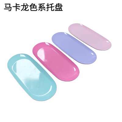 马卡龙色系马口铁托盘置物盘零食桌面收纳托盘空盘批厂家直销现货