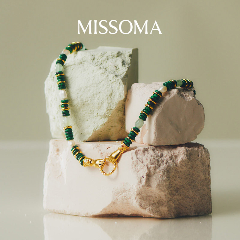 【王霏霏同款】Missoma珍珠手拉手多巴胺宝石项链轻奢礼物