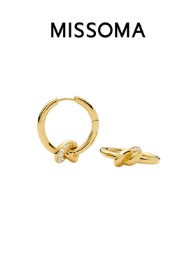 Lucy Williams × Missoma 金色锆石圆圈耳环轻奢高级感气质耳饰