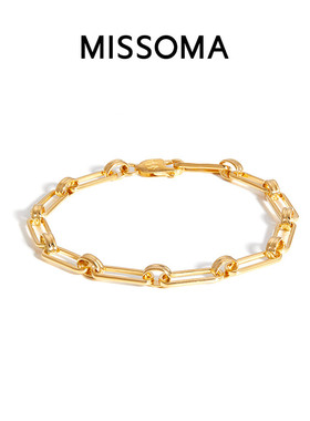 missoma金色连环锁链ins风镀18k