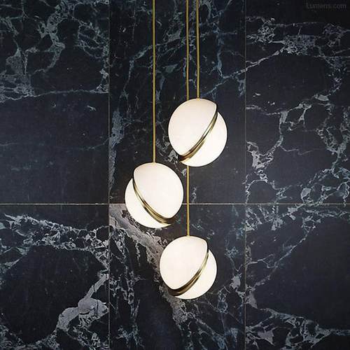 创意款北欧餐厅吊灯 亚克力led灯现代简约卧室床头北欧单头吊灯