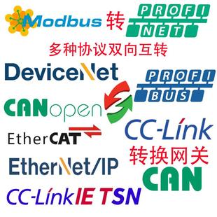 Modbus TCP转Profinet/EtherNet/IP/EtherCAT/CANopen/DeviceNet
