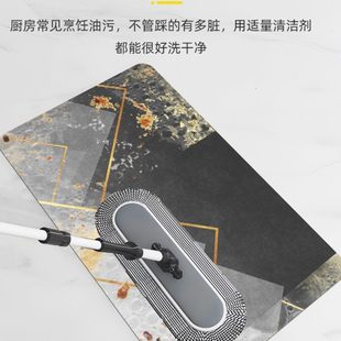 厨房地垫防滑防油免洗可擦家用吸水吸油垫子防水专用硅藻泥脚垫子