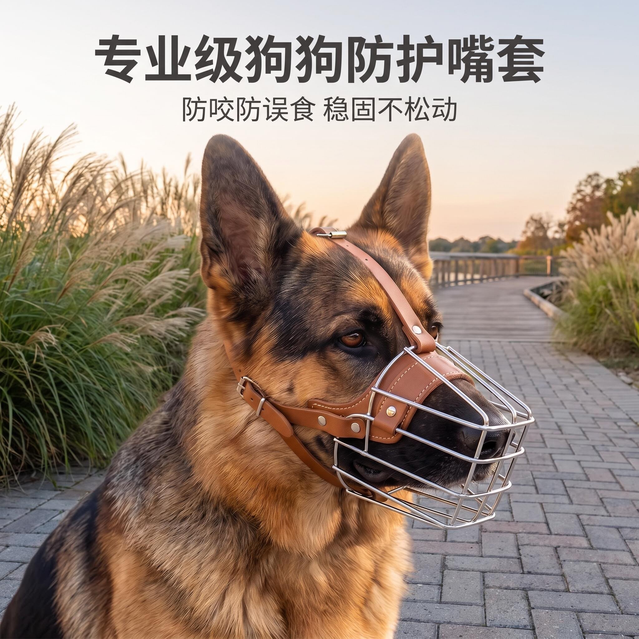 中大型犬训练防咬防误食铁嘴套