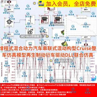 整车控制策略建模增程式混合动力串联混动构型Cruise整车仿真模型