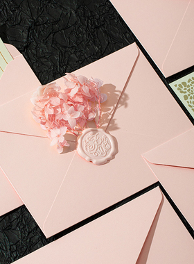 艾黎樱花粉信封信纸套装加厚粉色高级感ins唯美小清新情书手写表白七夕情人节520礼物毕业季教师节送老师火漆