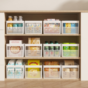 绣川方圆收纳篮厨房橱柜收纳盒分格储物格口红收纳盒办公室文件盒