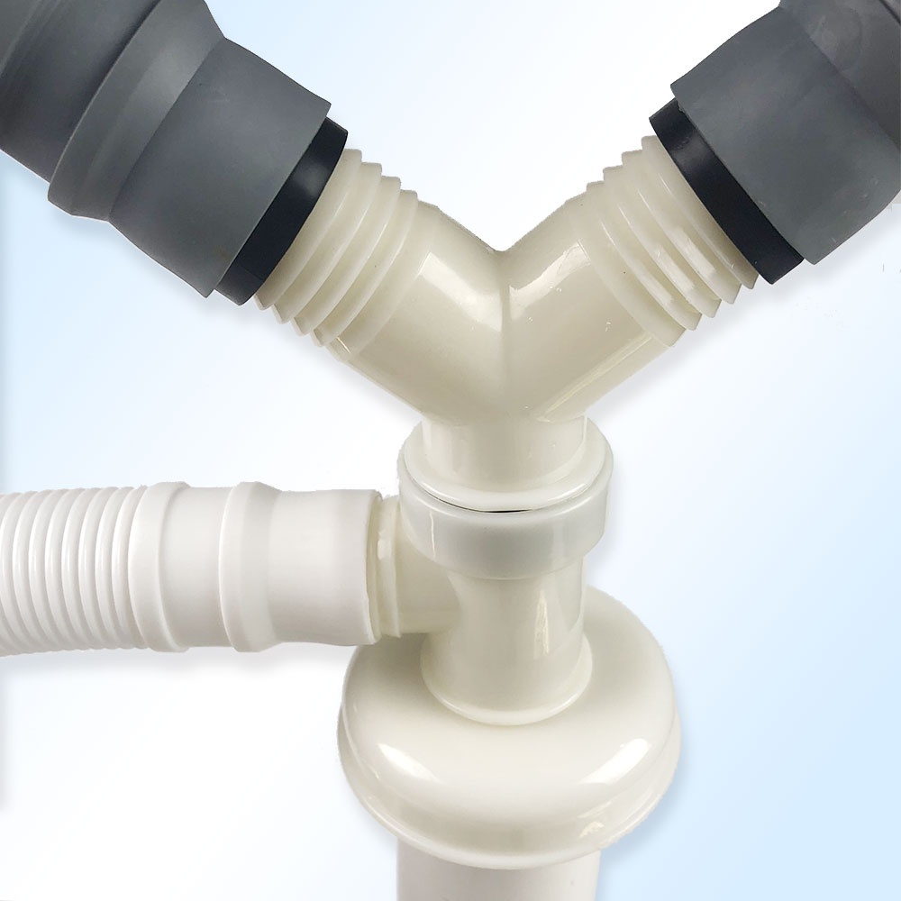 管道排水拖把池分管两通洗手盆下水道下水管三头通接头三通