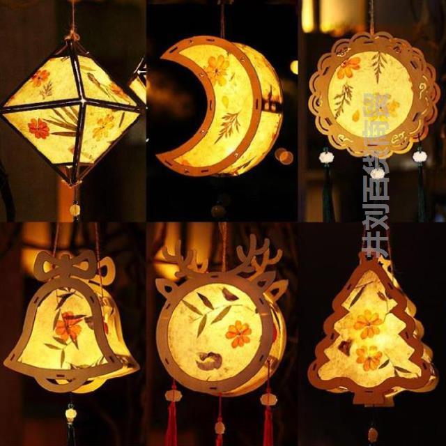元旦节花灯新款欧式过新年古风玩具晚会折纸祈福许愿灯笼儿童diy