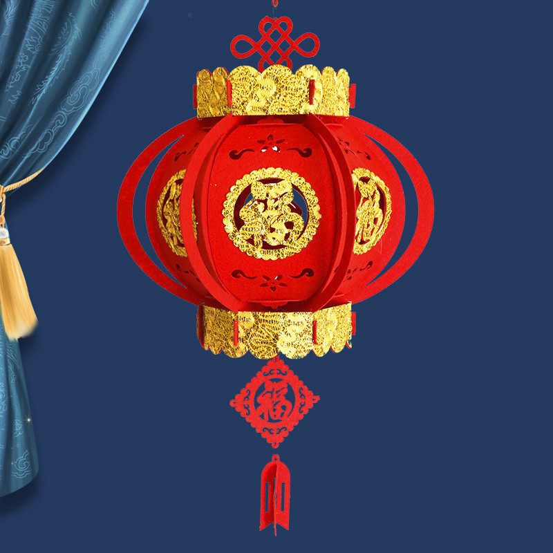 灯笼吊灯中国风室内2021年新款幼儿园新年装饰门口壁挂春节牛年