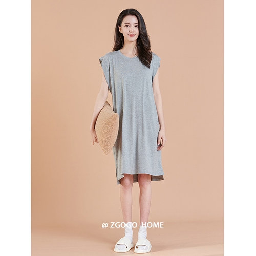 莫代尔带胸垫防凸点性感大码睡裙