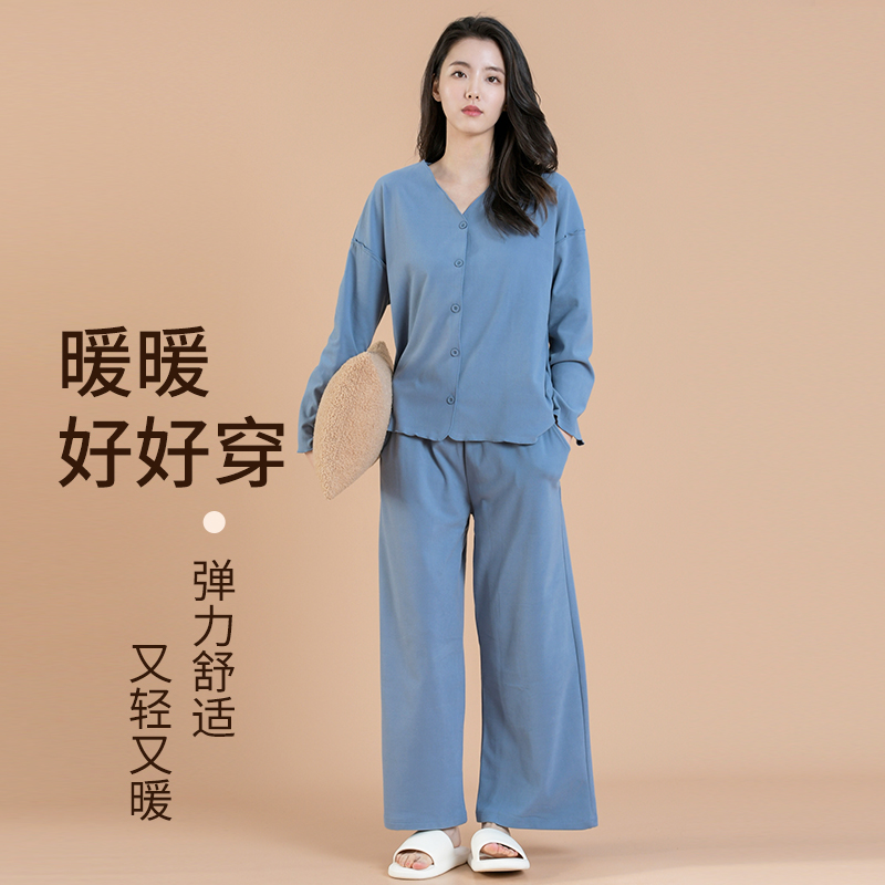 德绒发热双面磨毛保暖套装可外穿
