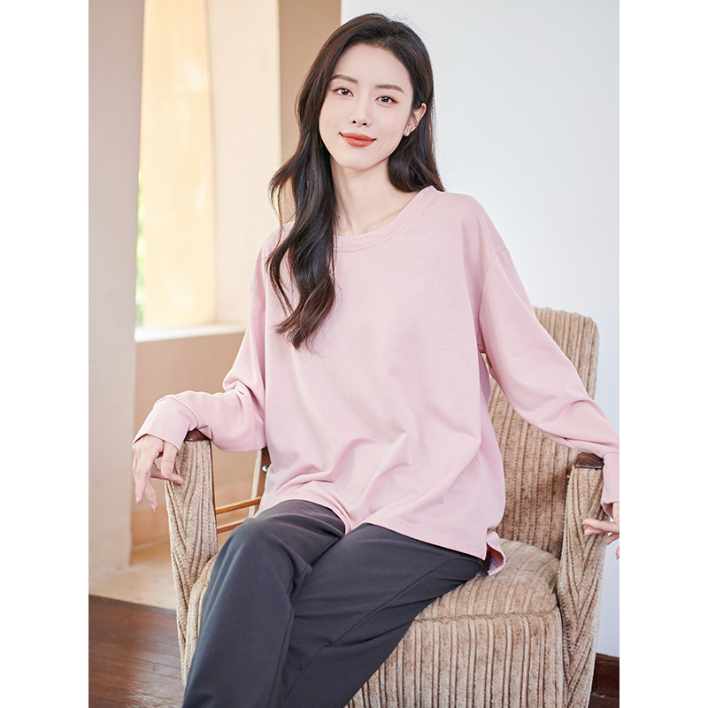 情侣宽松韩版纯棉多色套装家居服