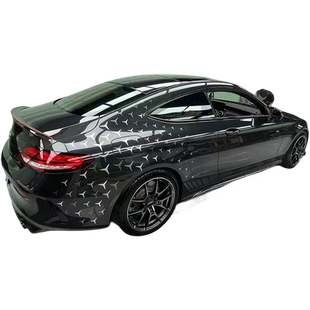 适用奔驰AMG拉花C63侧裙A35L车贴E级C级CLA改装C43星辉Coupe贴纸A