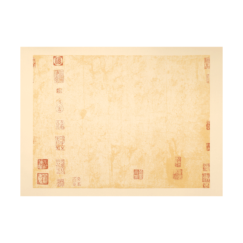 锦福鑫 蜡染仿古色灰色半生半熟冰裂纹作品专用宣纸 四尺四开 小楷书法作品楷书隶书篆书毛笔作品 带印章做旧