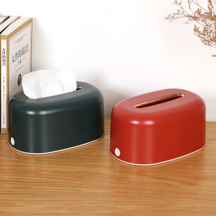 轻奢风家用抽纸盒客厅餐厅桌面摆件防水免打孔创意升降
