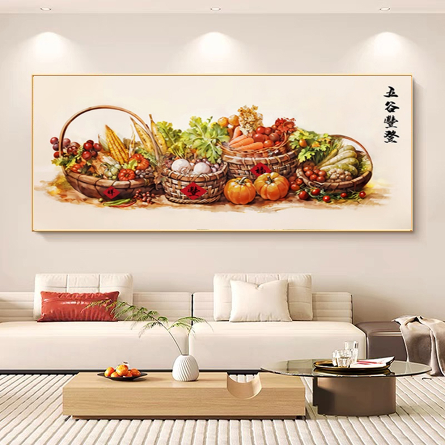 五谷丰登餐厅新中式钻石画