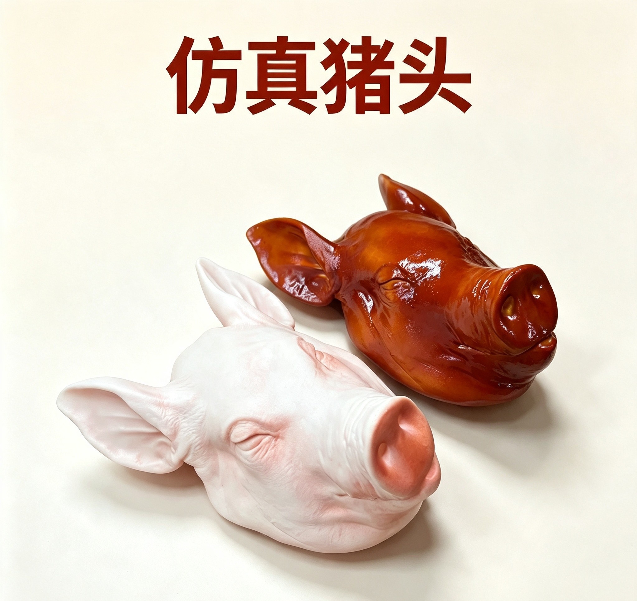 仿真塑料猪头猪蹄猪尾巴猪脸猪肘子猪肚食品模型仿真熟食卤肉模型