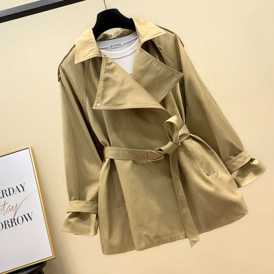 有里布/高档风衣女2025春秋小个子修身显瘦英伦风过膝中长款大衣