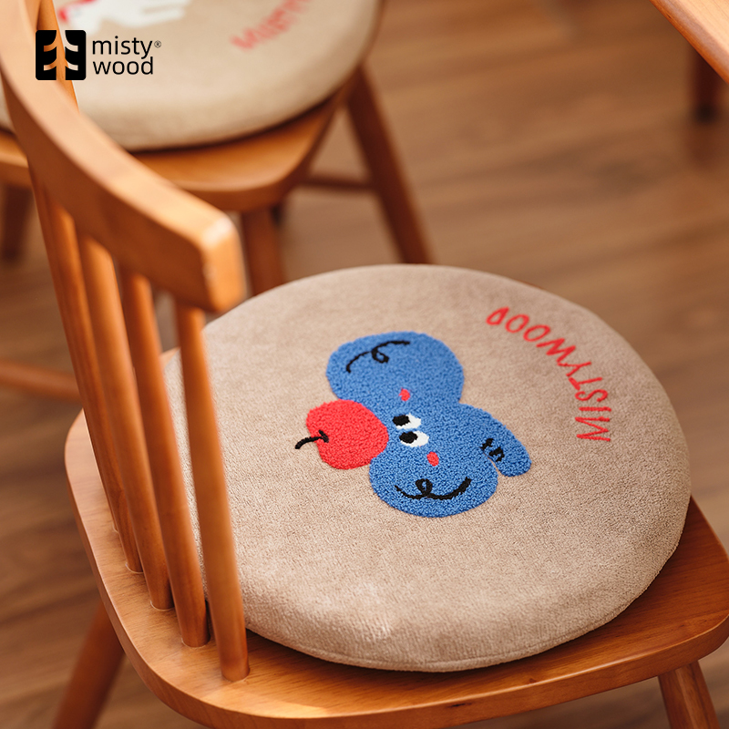 Mistywood「多巴胺刺绣坐垫」椅子垫餐厅椅垫客厅地毯圆形垫子