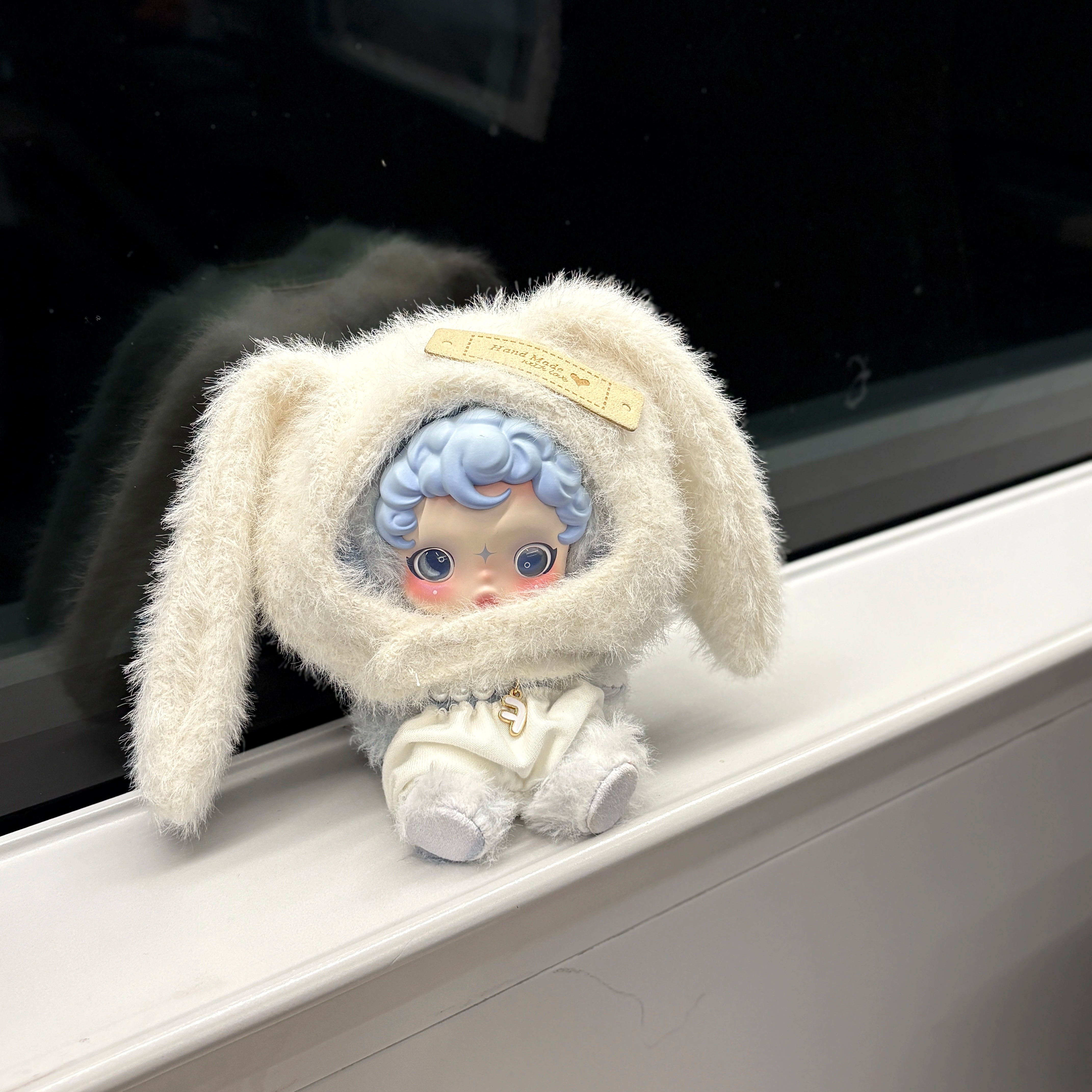 光织园sp娃衣秋冬款兔子头套SKULLPANDA不眠剧场毛绒挂件垂耳兔