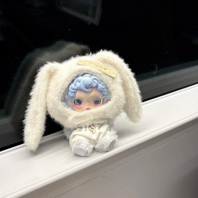 光织园sp娃衣秋冬款兔子头套SKULLPANDA不眠剧场毛绒挂件垂耳兔