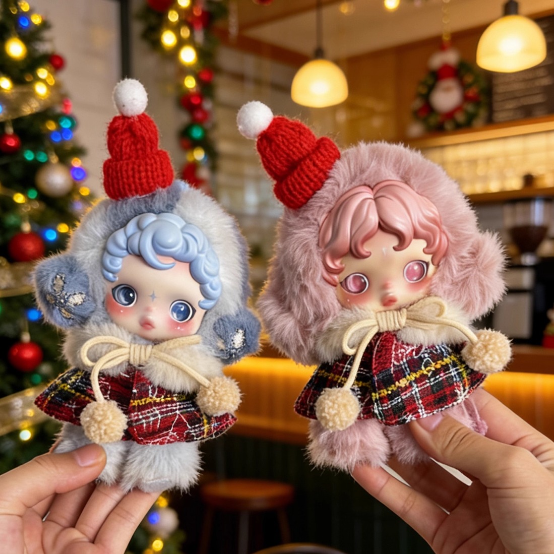 通用圣诞节娃衣圣诞树10cm棉花娃娃sp光织园skullpanda不眠剧场